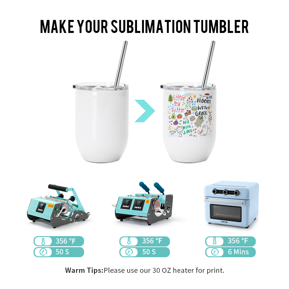 Wholesale Sublimation Wine Kids Tumblers Blanks Straight Bulk 15 OZ Glossy White with Leakproof Lid and Straw Stainless Steel for Cricut Mug Press Tumbler Heat Press