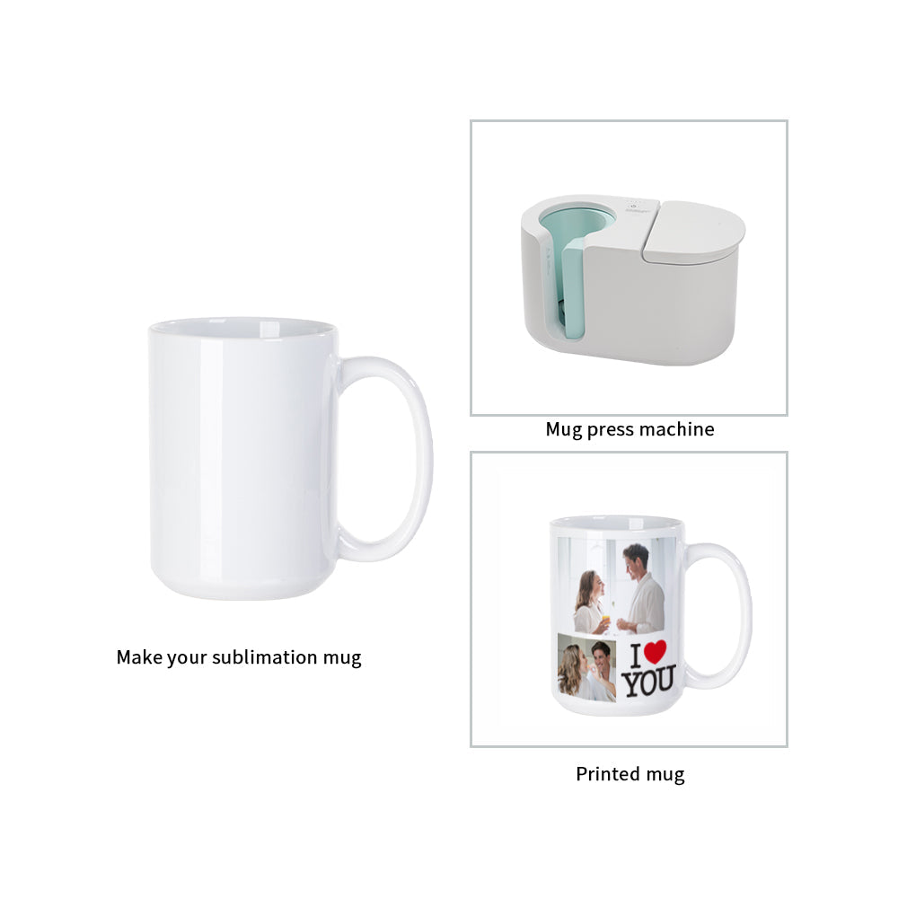 Wholesale 15 OZ Sublimation Blanks Ceramic Coffee Photo Mugs Bulk 24 Pack & 72 Pack & 144 Pack