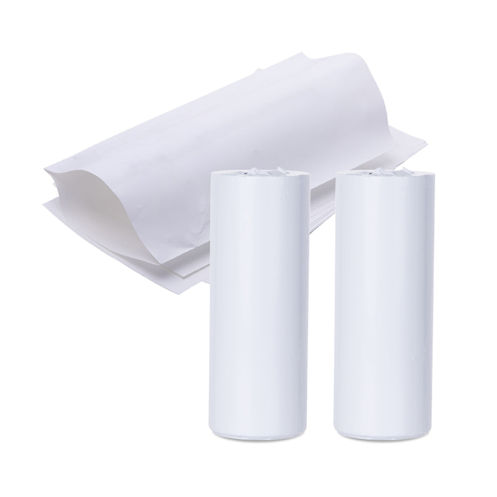 Sublimation Shrink Wrap Film Sleeves for Tumblers,White Shrink Wrap Film Bags for Sublimation Tumblers Cups Mugs Water Bottle 50 Pack
