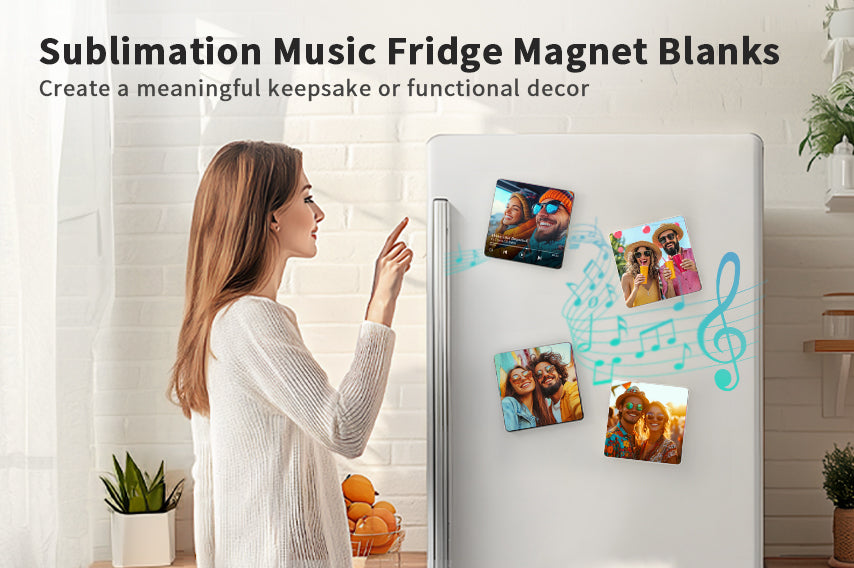 New Arrival! Sublimation Music Fridge Magnet Blanks for Heat Press Machine Built-in Music Can Play Songs