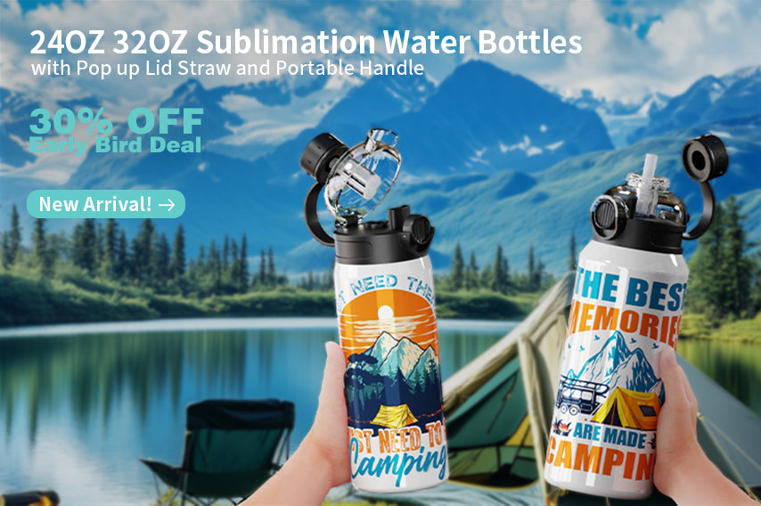 New Arrival!Your Ultimate Outdoor Companion: Sublimation Sports Bottle for Hiking & Camping