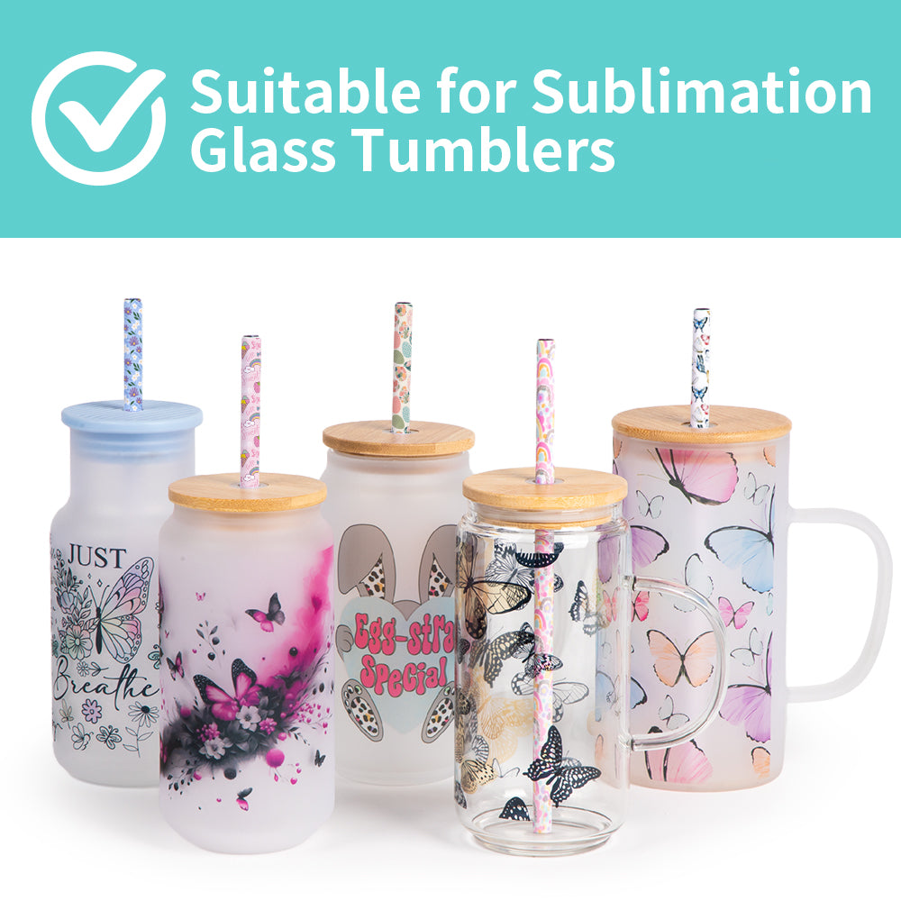 Sublimation Stainless Steel Straws S 0.3" x L 8.5" 10.2" 12.4" for 40 OZ 30 OZ 20 OZ 16 OZ Sublimation Tumblers Mugs Cups