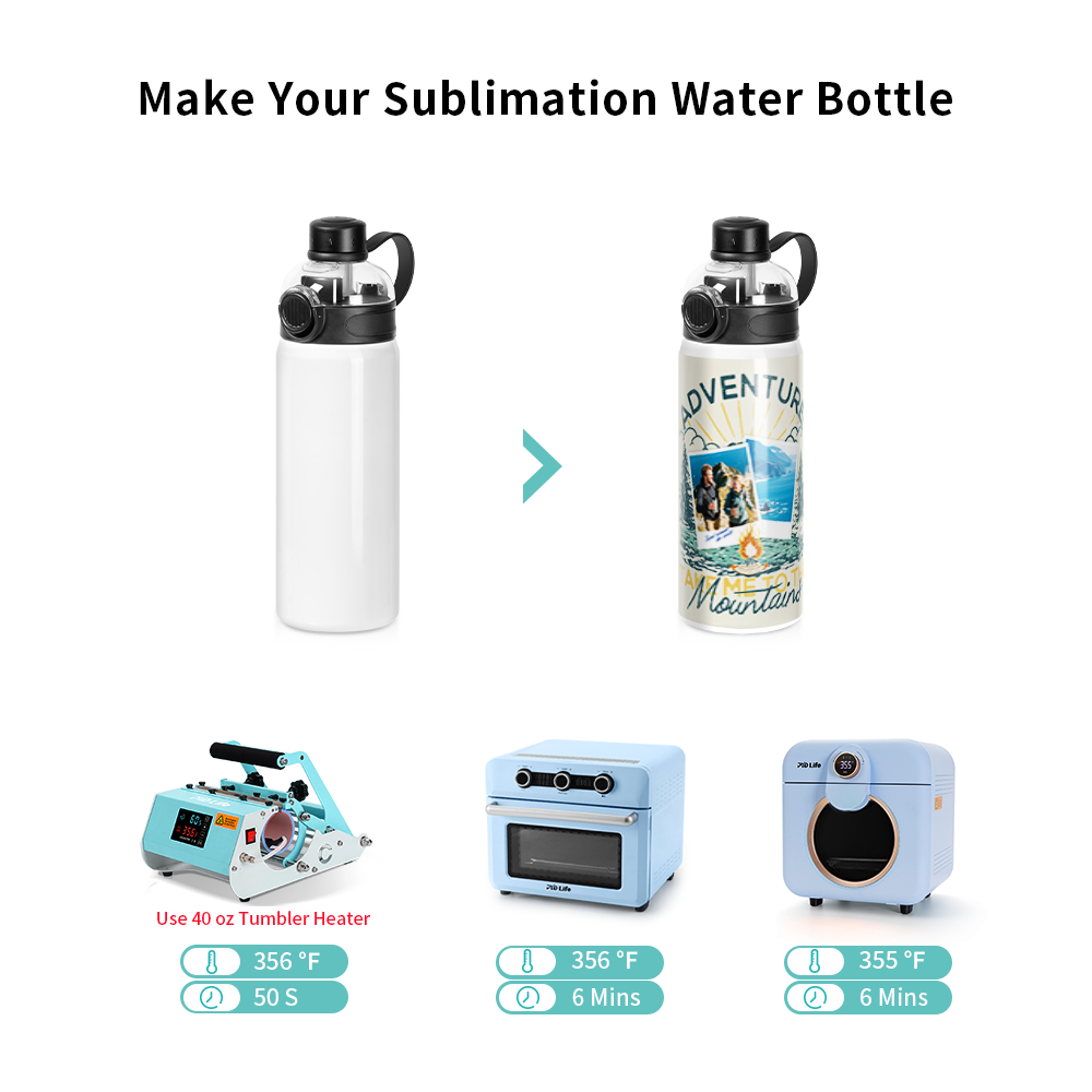 Wholesale Sublimation Sports Insulated Water Bottle Blanks Vacuum Tumblers with Straw Spout Pop Lid and Silicone Handle for Gym,Hiking,Outdoors(2 Size) 8 Pack & 24 Pack