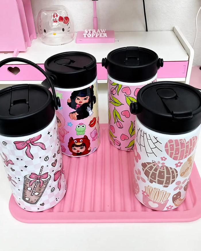 Sublimation Kids Tumbler Water Bottle 20 OZ or 30 OZ with Straw Lid 2 Pack