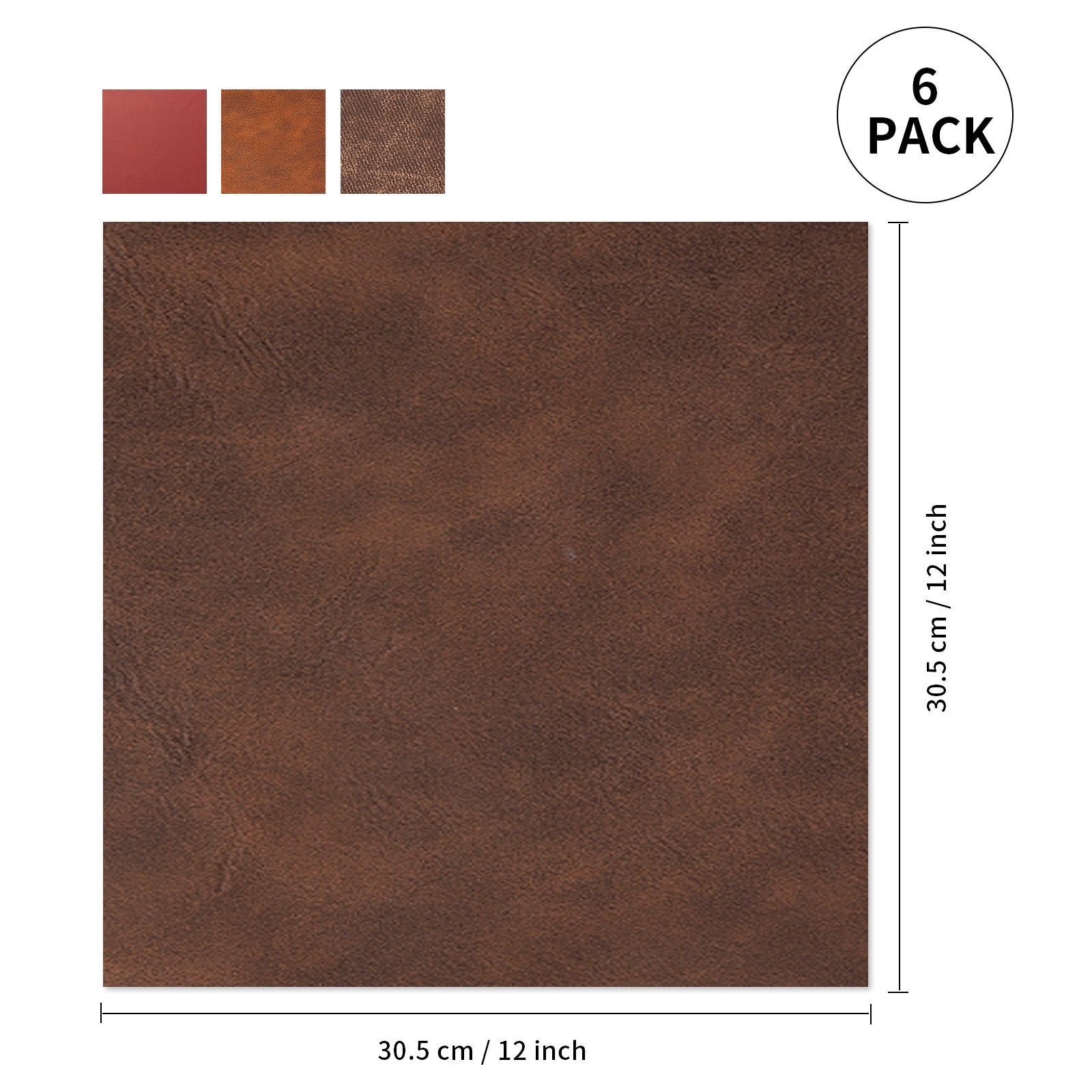 Faux Leather Sheets 12" x 12" Leather Patches for Laser Engraving, Punching, Foil transfer (4 color options)