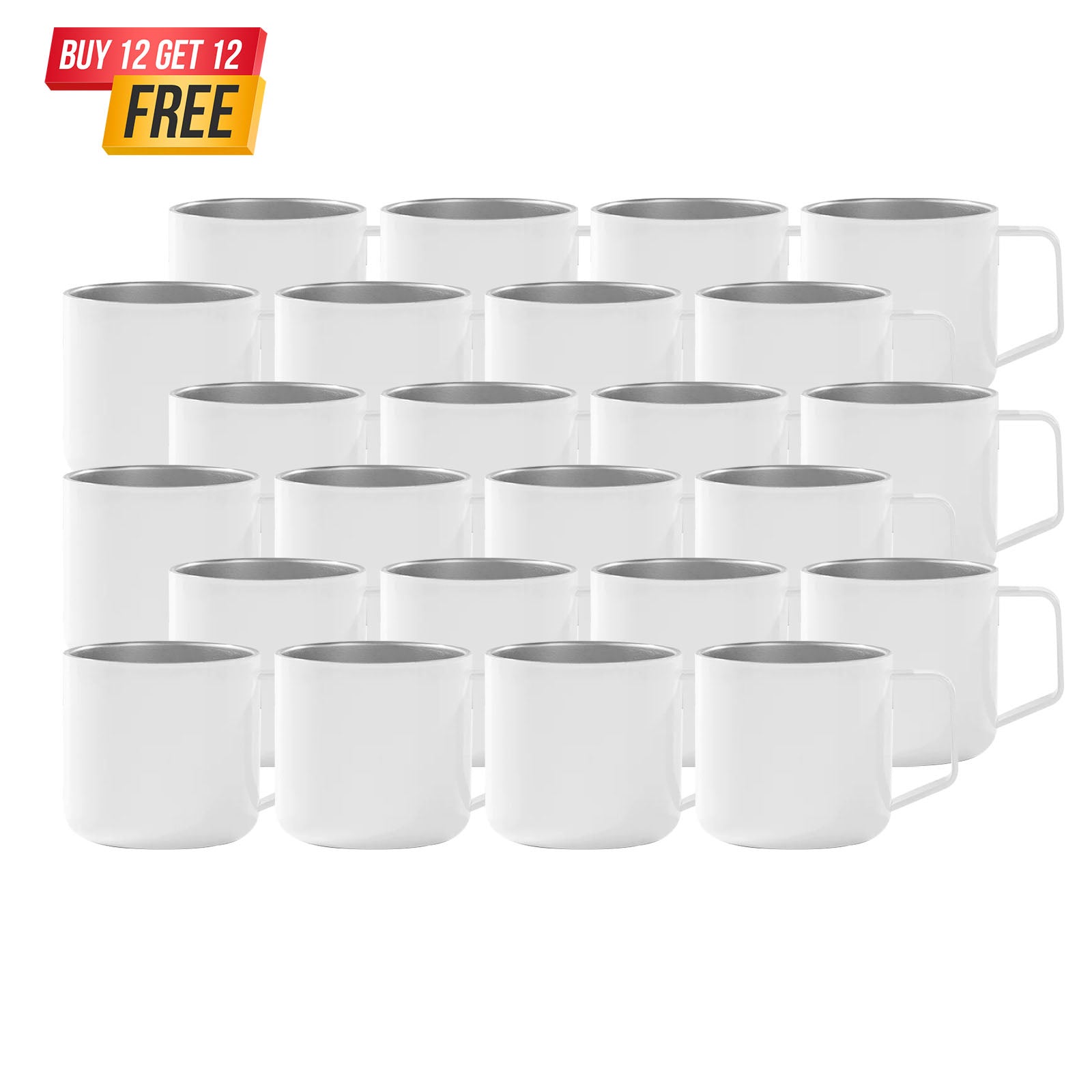 Wholesale Sublimation Coffee Mugs White With Handle 12 Oz 24 Pieces – PYD  LIFE