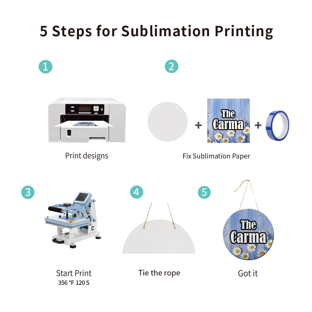 Wholesale 10 inch Sublimation Hanging Frames MDF White Door Hanger Signs Round 6 Pack & 24 Pack & 48 Pack