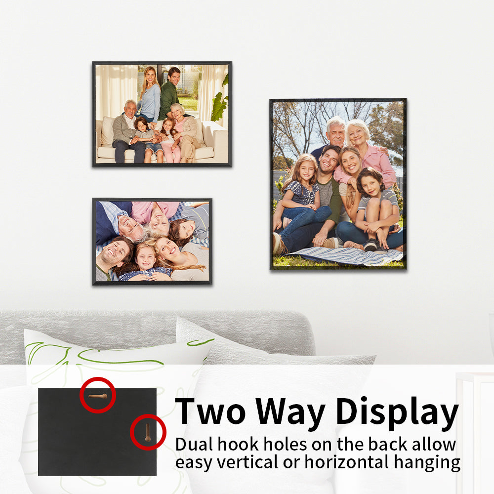 Wholesale Sublimation Photo Frames Blanks MDF Hardboard White Front Black Back for DIY Wall Hanging Sign Bulk 6 Pack (3 Size Options)