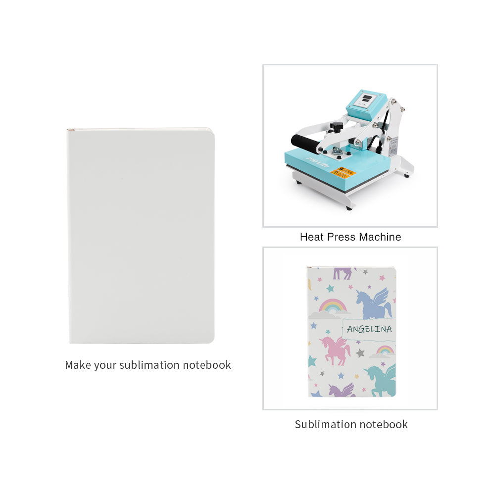 Sublimation Blank PU Leather Cover Notebooks Soft Surface Notebook  Customize Heat Transfer Printing Note Book For Office etc.