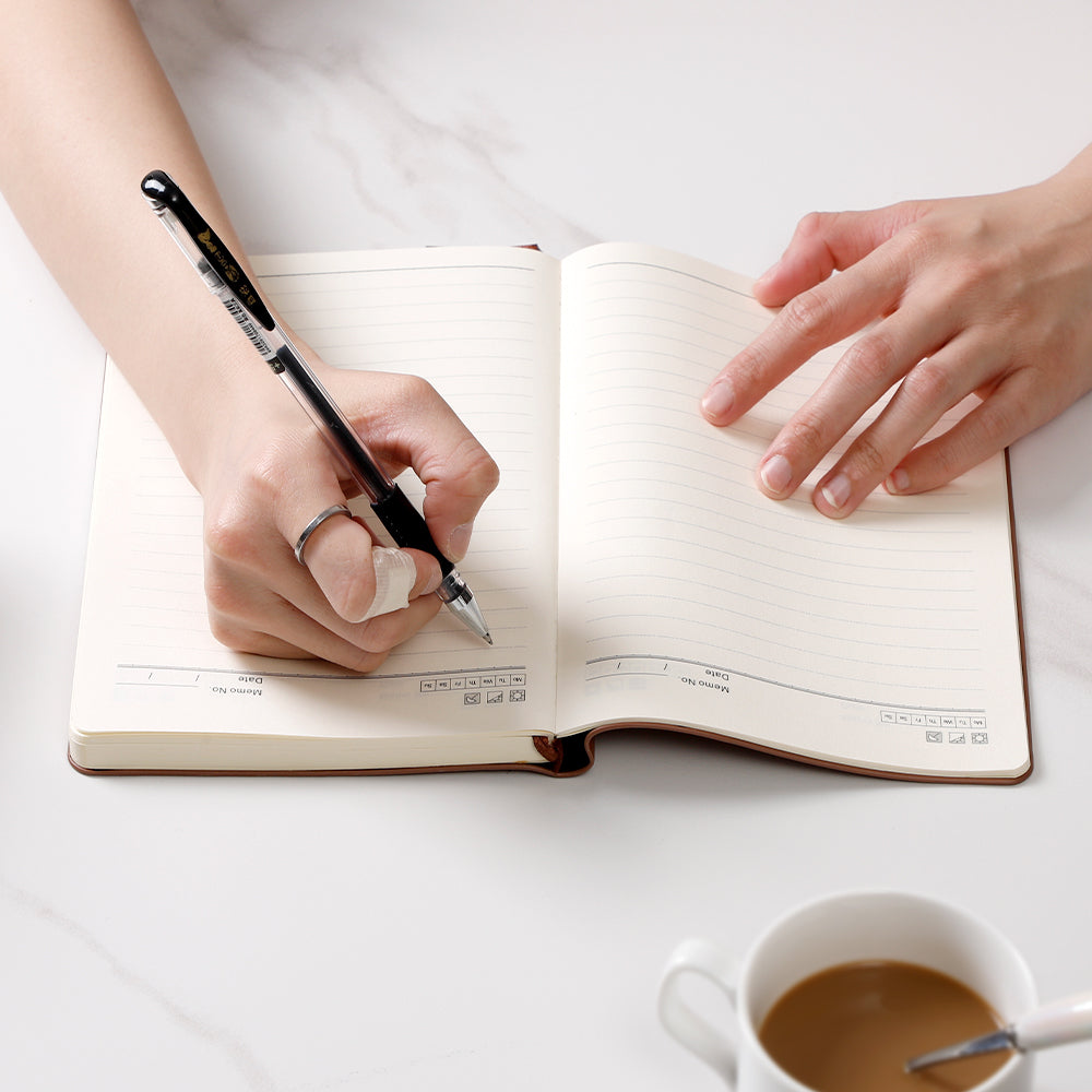 Leather Notebooks A5 Journal Lined Blanks 5.8" x 8.3" 200 Pages(4 color options) 6 Pack & 12 Pack