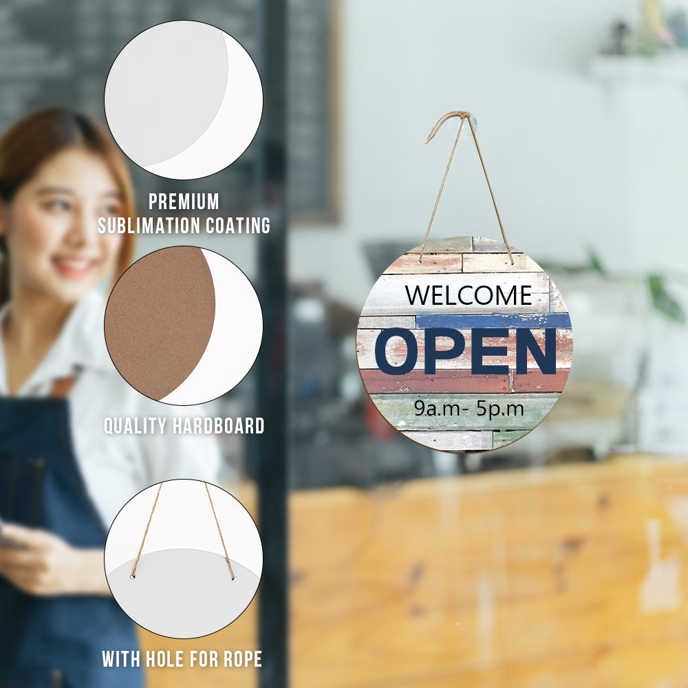 Wholesale 10 inch Sublimation Hanging Frames MDF White Door Hanger Signs Round 6 Pack & 24 Pack & 48 Pack