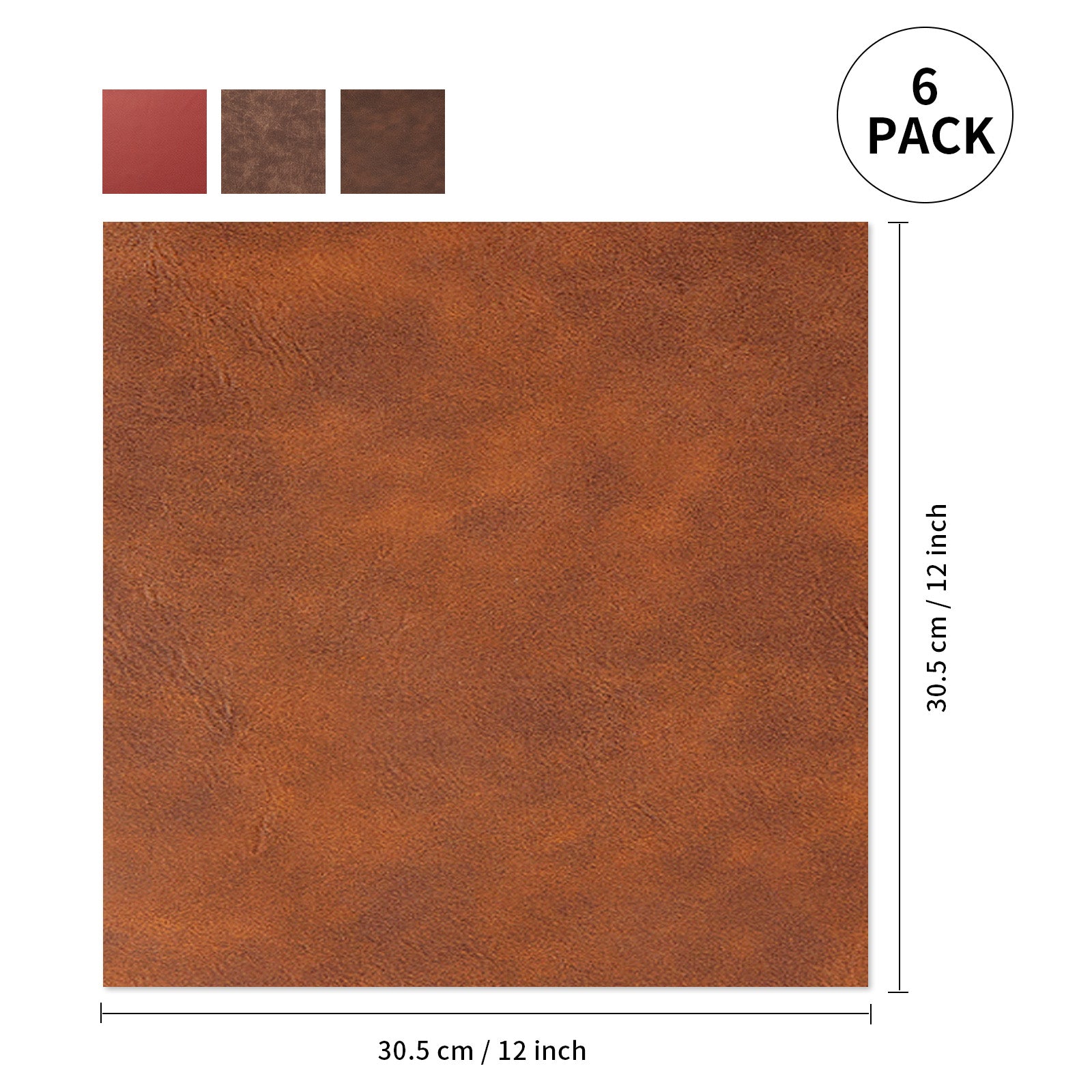 Faux Leather Sheets 12" x 12" Leather Patches for Laser Engraving, Punching, Foil transfer (4 color options)
