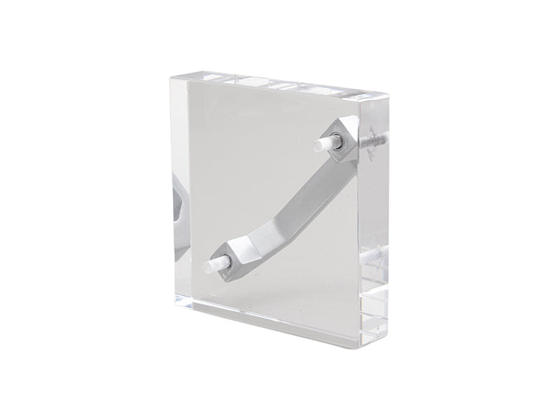 Acrylic Cooling Block with Handle 4.7" x 4.7" x 1" for DTF Transfer Film, Sublimation Acrylic Photo Frame Printing (Shipping From China)