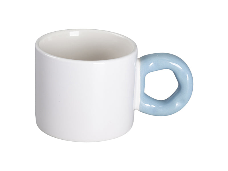 Wholesale 9OZ Sublimation White Mug with Donut Handle 48 Pack(4 Colors)-Shipping from China