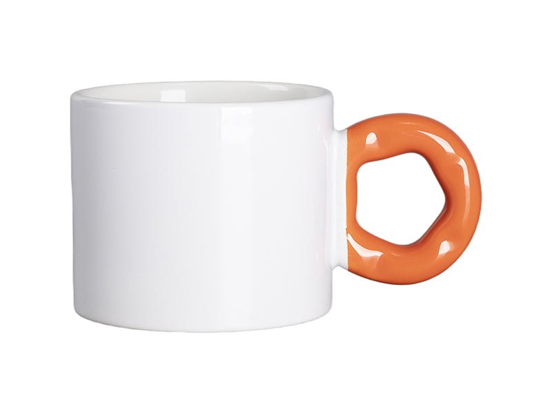 Wholesale 9OZ Sublimation White Mug with Donut Handle 48 Pack(4 Colors)-Shipping from China
