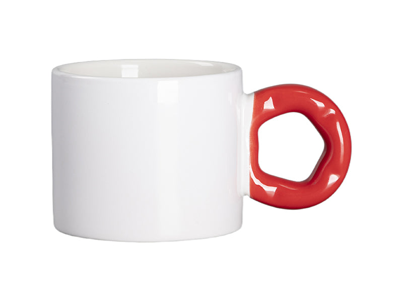 Wholesale 9OZ Sublimation White Mug with Donut Handle 48 Pack(4 Colors)-Shipping from China