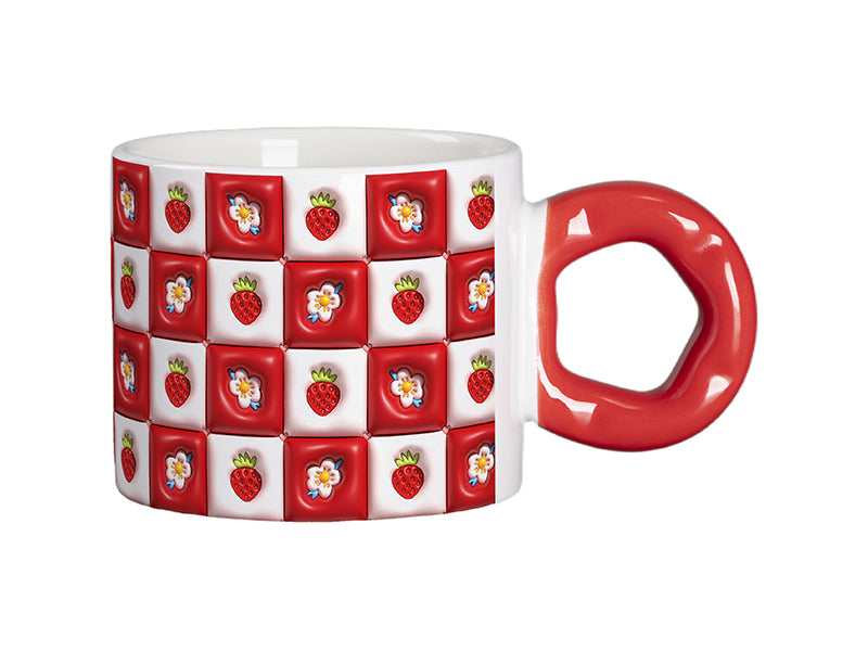 Wholesale 9OZ Sublimation White Mug with Donut Handle 48 Pack(4 Colors)-Shipping from China