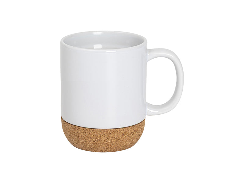 Wholesale 14oz/420ml White Ceramic Cork Bottom Coaster Mug 36 Pack-Shipping from China