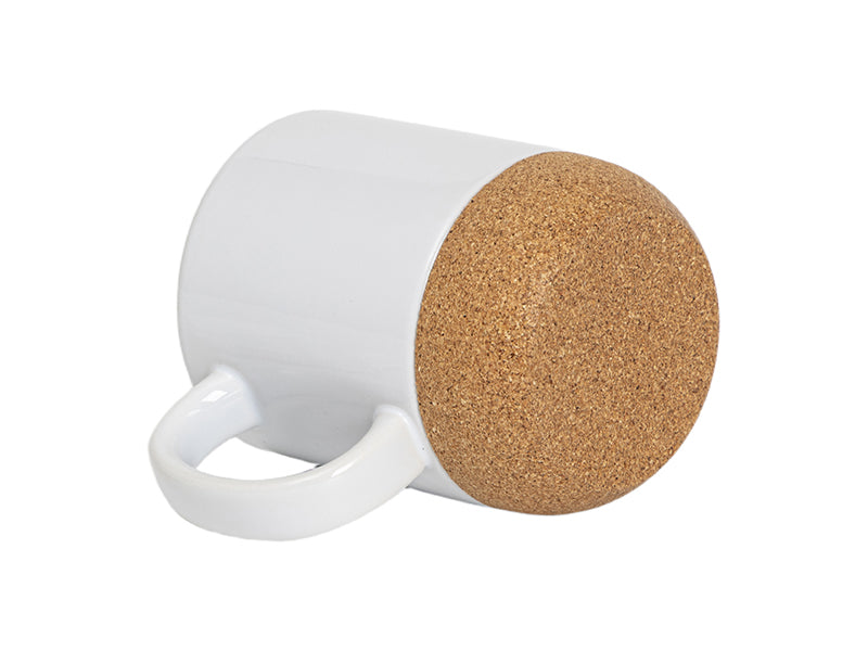 Wholesale 14oz/420ml White Ceramic Cork Bottom Coaster Mug 36 Pack-Shipping from China