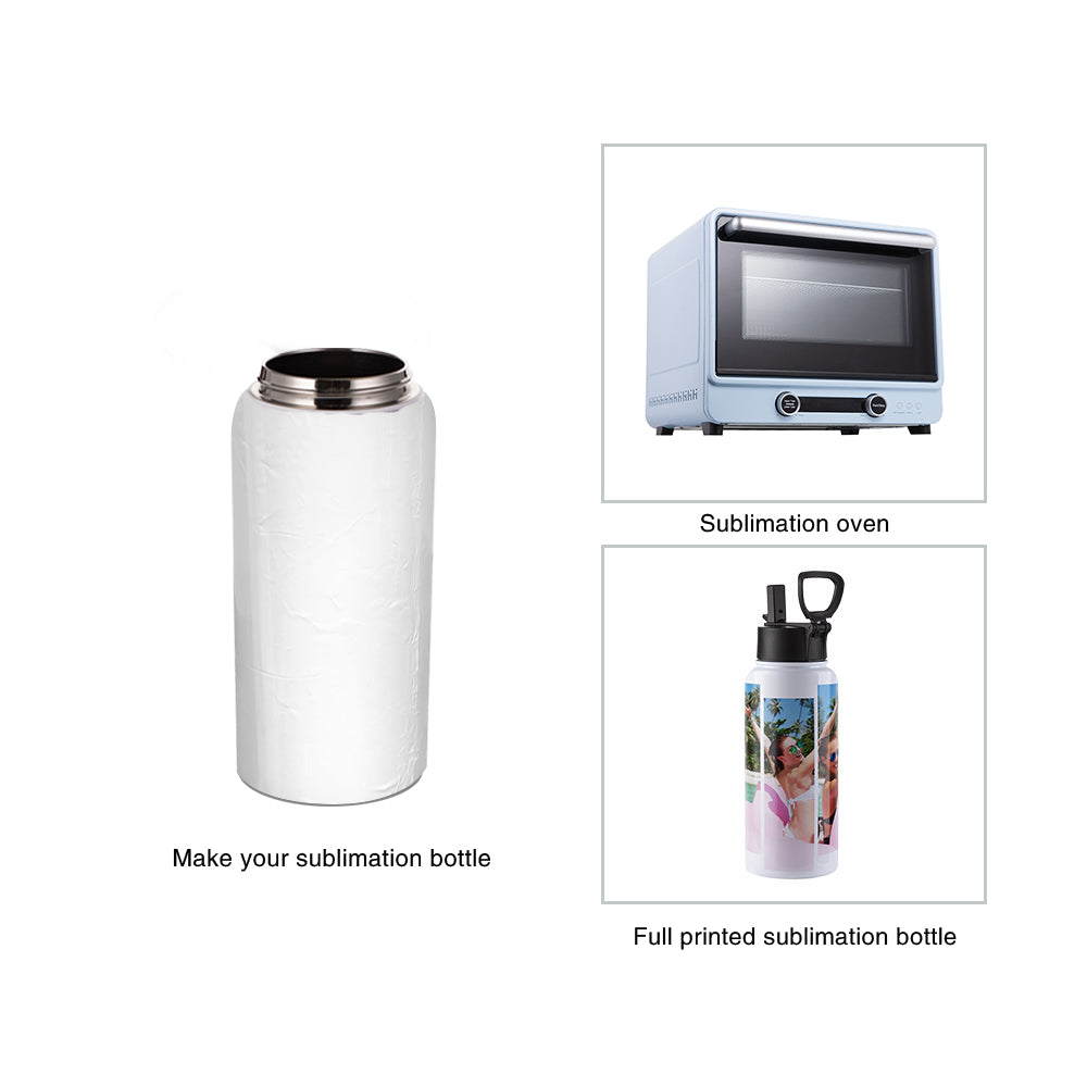 Wholesale 32 OZ Sublimation Sports Water Bottles Bulk with Wide Mouth Handle Cap and Straw 4 Pack & 25 Pack & 50 Pack
