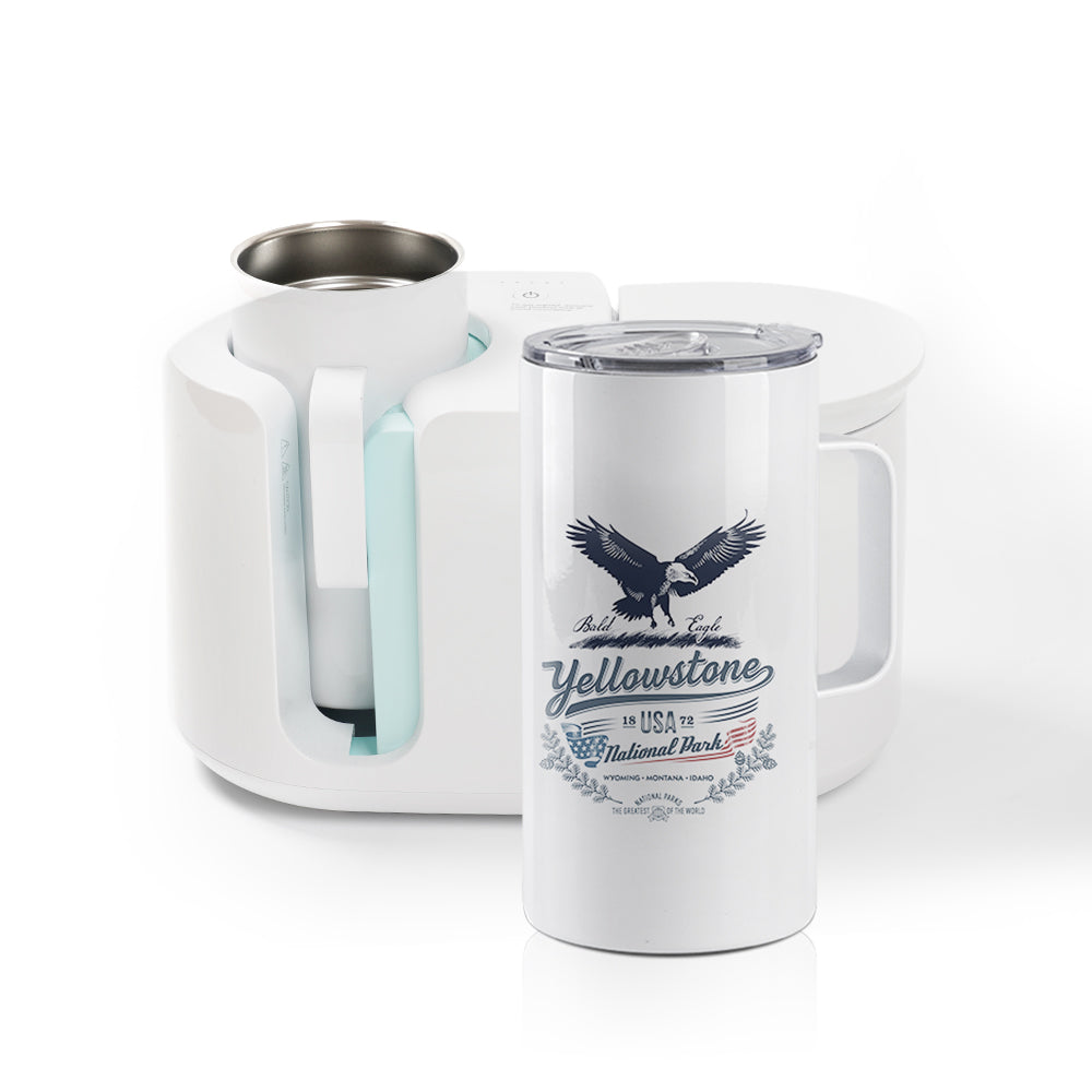 Wholesale 20 OZ Sublimation Blanks Tumblers with Handle White Stainless Steel Coffee Mugs Bulk 8 Pack & 24 Pack& 48 Pack