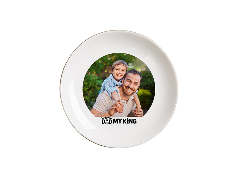 Wholesale 30 Pack Sublimation Ceramic Jewerly Trinket Dish with Gold Rim for 3D Vacuum Sublimation Tray and Pump Set (Ship from China)