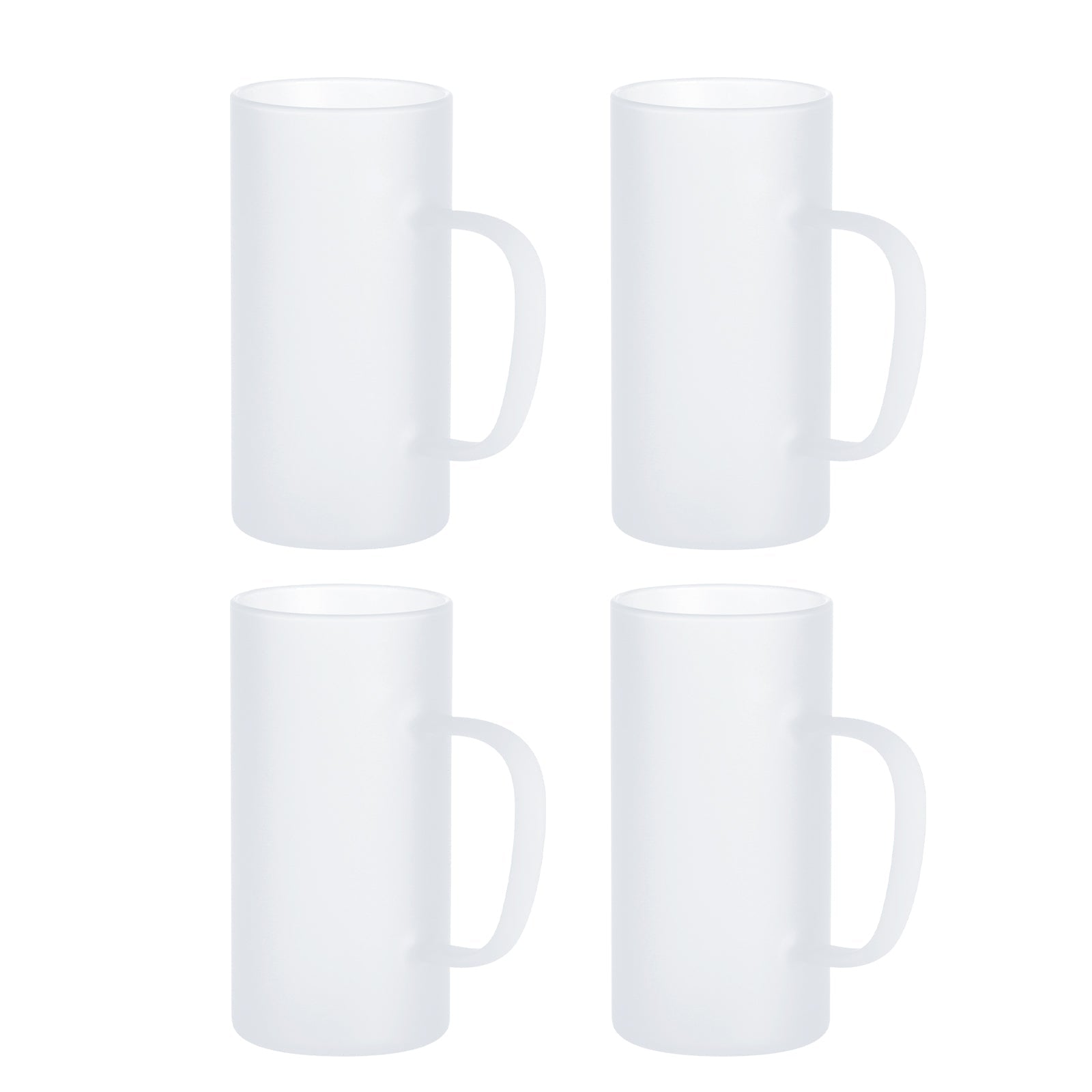 Wholesale 22 OZ Sublimation Glass Beer Mugs Bulk Frosted White 8 Pack