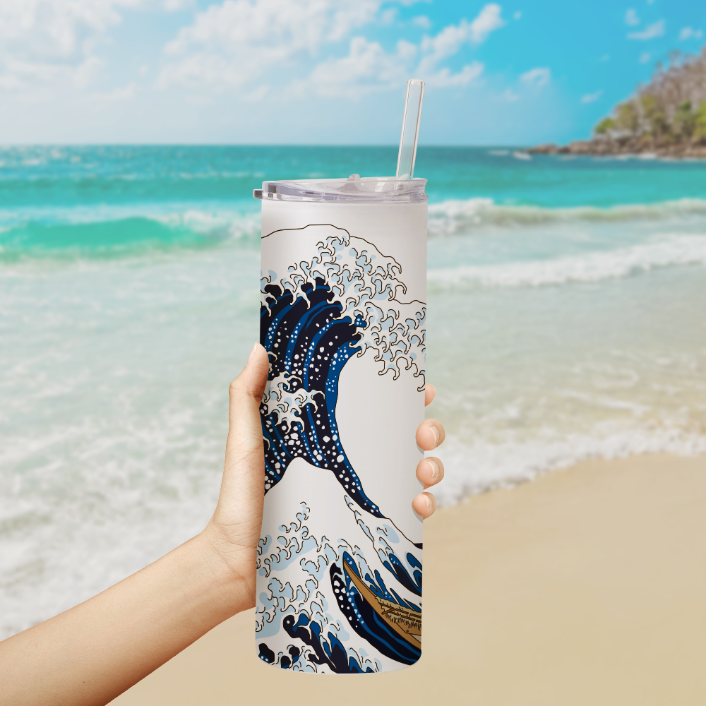 PYD Life Sublimation Glass Blanks Skinny Tumbler Frosted 25 oz Straight Tumbler Coffee Juice Cups with Lid and Glass Straw Fo