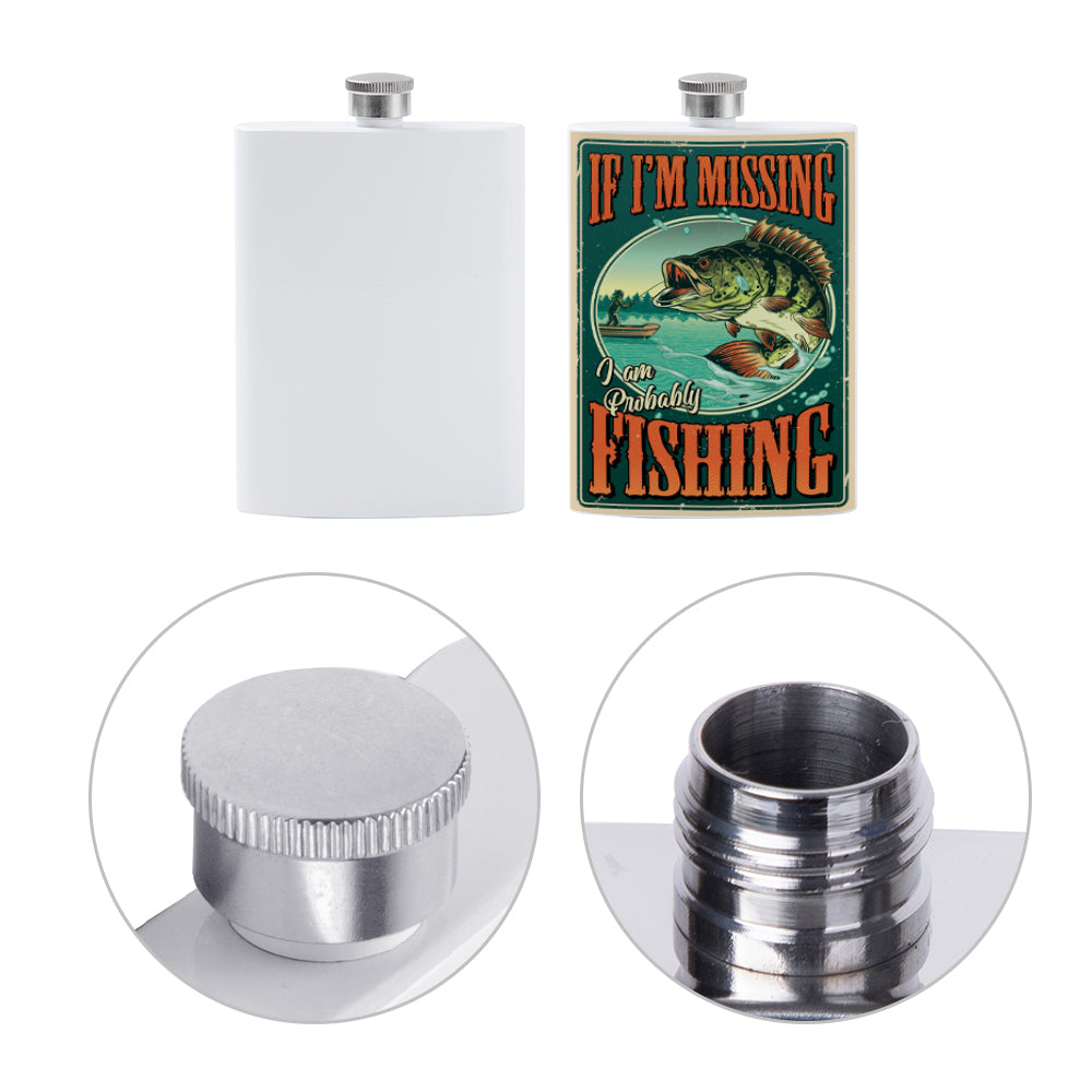 Wholesale 8 OZ Sublimation Stainless Steel Hip Flask Blanks for Liquor 64 Pack