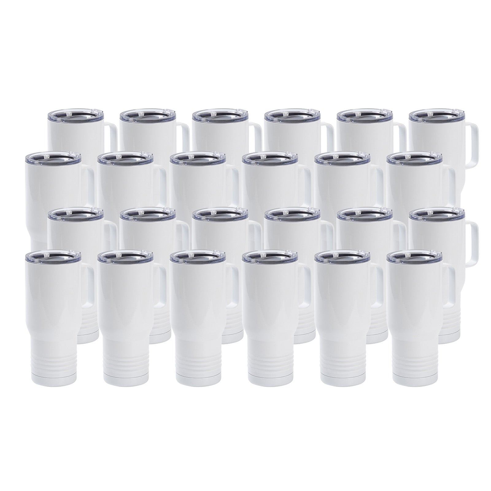 Wholesale Sublimation Travel Tumblers Ring-neck Designed White with Ha