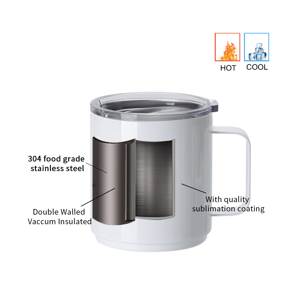 Wholesale Sublimation Stackable Coffee Mugs with Direct Drink Lid