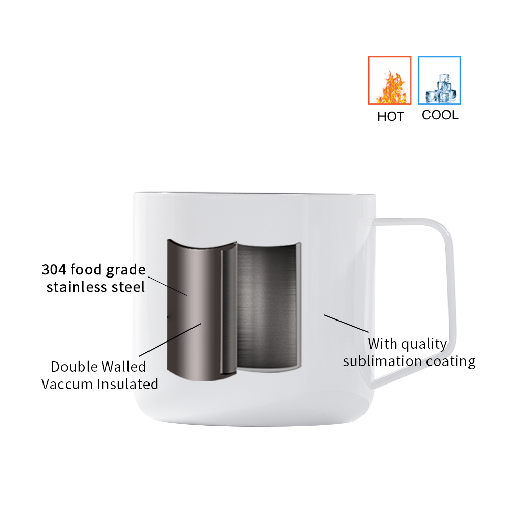 Wholesale 13 OZ Sublimation Mugs Tumbler Cups Stainless Steel Stacked Mugs  Set Manufacturer and Supplier