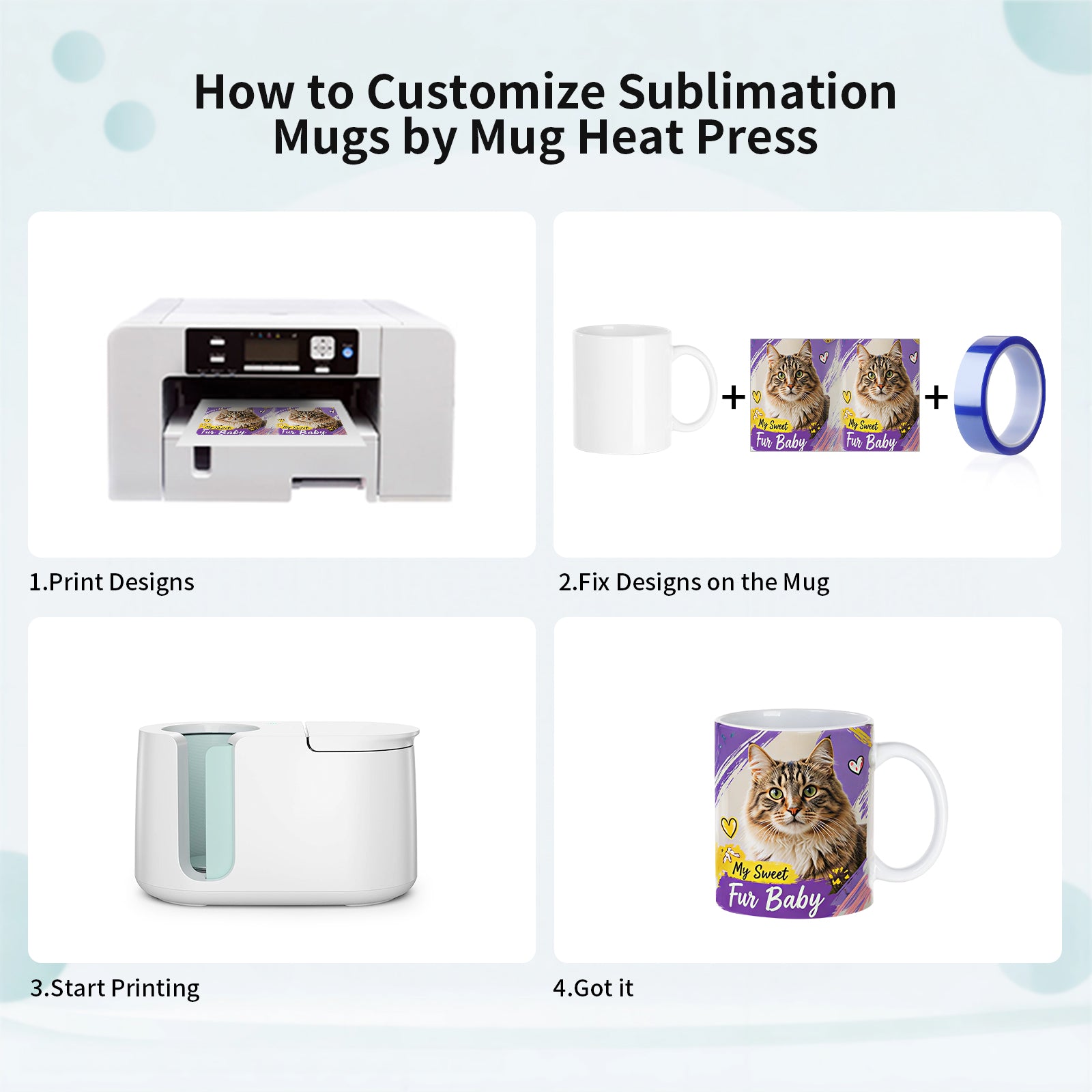 Sublimation Coffee Mugs 11 OZ with Individual White Box 36 Pack