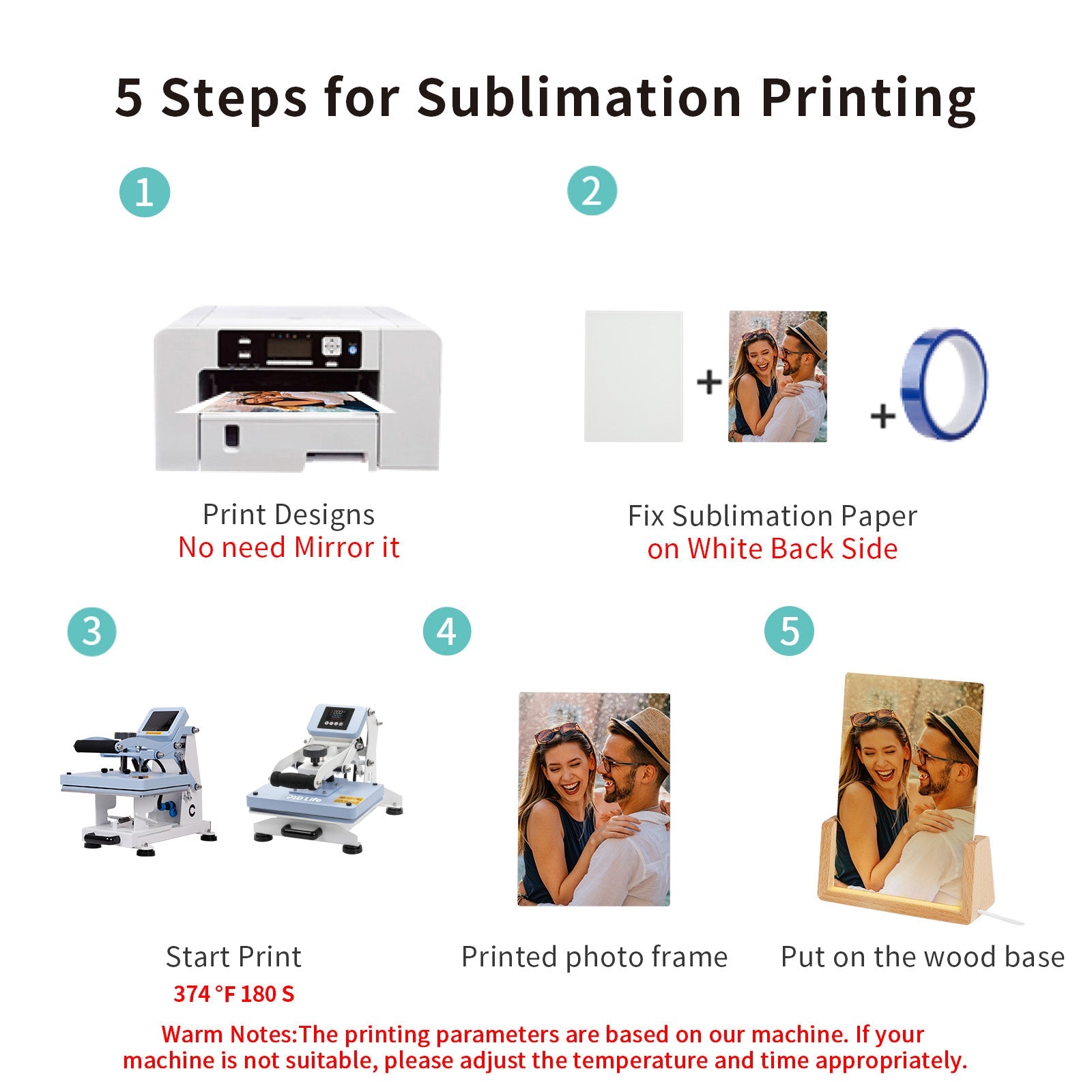 Wholesale 8 Pack & 24 Pack & 48 Pack Sublimation Night Lights Blanks LED Glass Photo Frames Panels Bulk White with Warm Light,with Wood Stand (3 Options)