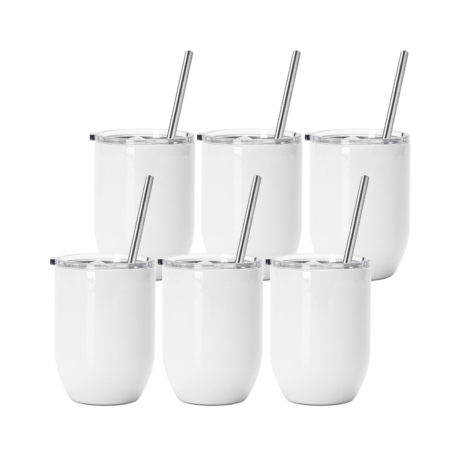 Wholesale Sublimation Wine Kids Tumblers Blanks Straight Bulk 15 OZ Glossy White with Leakproof Lid and Straw Stainless Steel for Cricut Mug Press Tumbler Heat Press