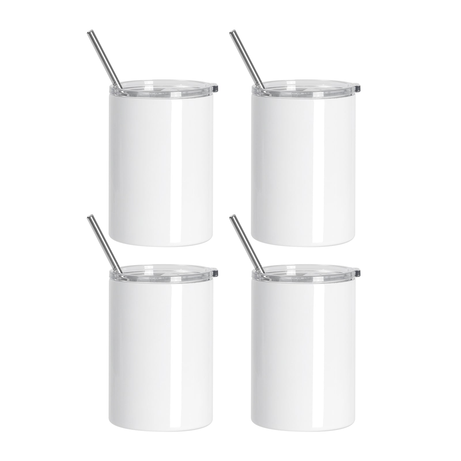 25 Pack Sublimation Stainless Steel Thermal Lowball Coffee Mug Glossy White 13 oz 400ml