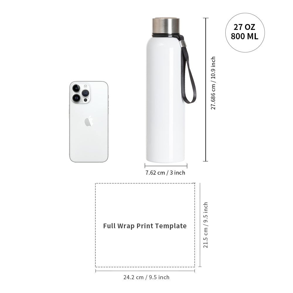 PYD Life 4 Pack Sublimation Blank Kids Tumbler White Sports Water Bottles  18 OZ Wide Mouth Stainless Steel Vacuum Flask with Straw and Portable  Handle