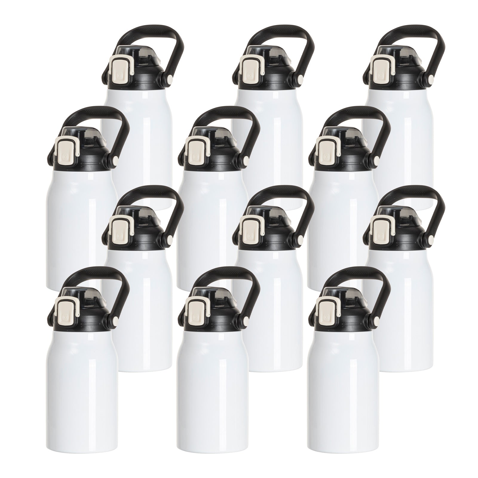 Wholesale 32 OZ Sublimation Water Jugs Bottles Vacuum Flasks White Blanks with Portable Sippy Up Lid and Straw 3 Pack & 12 Pack & 24 Pack