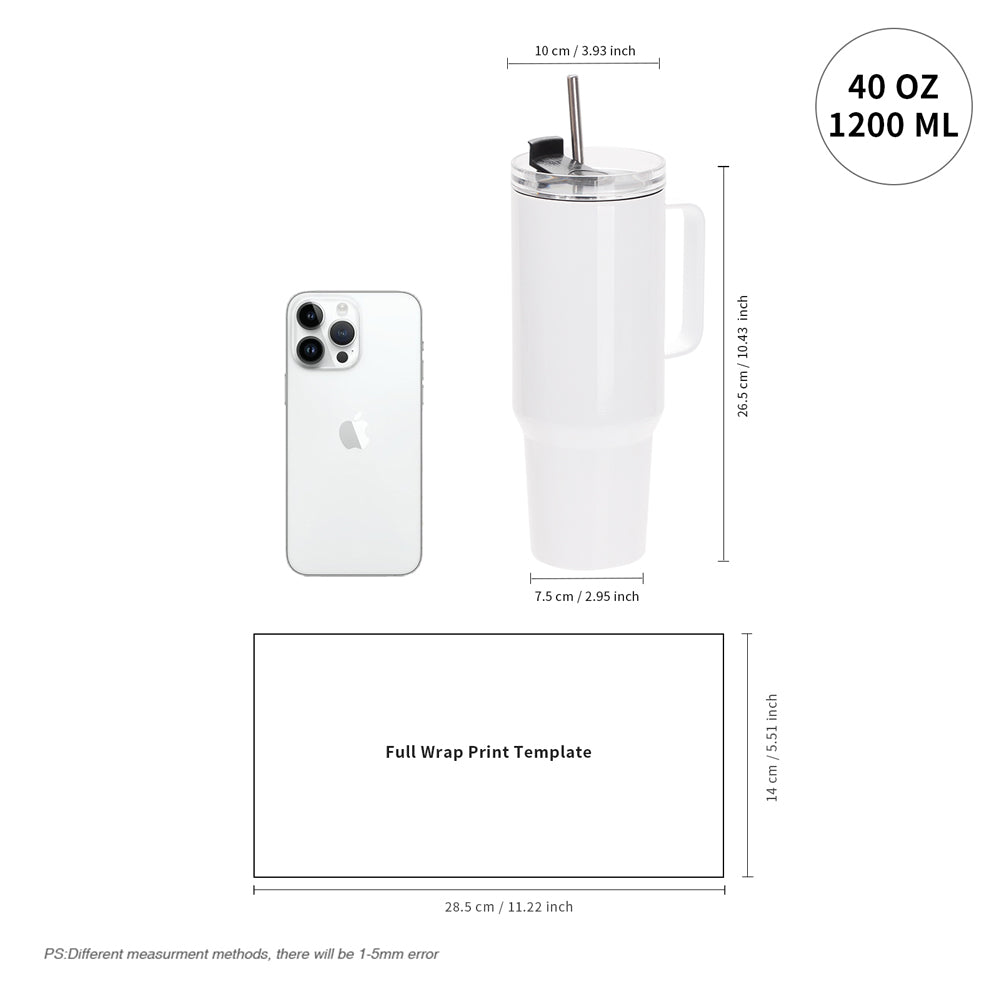 40 oz Adventure Tumblers White with Removable Plastic Handle, Metal & Plastic 2 Straws, Leak-Proof Slide Lid 8 Pieces