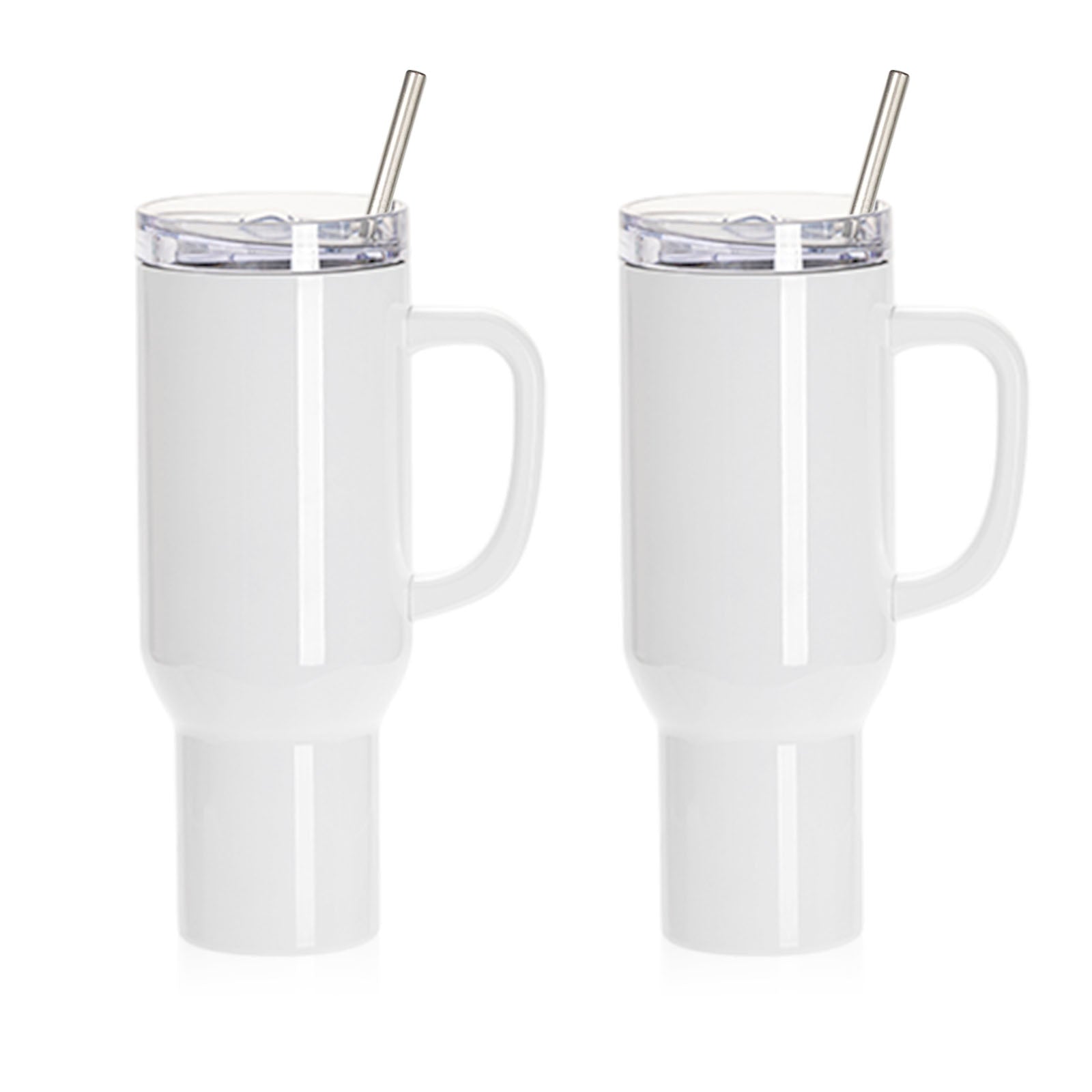 40 OZ Sublimation Tumblers with Removable Handle Bulk 2 Pack