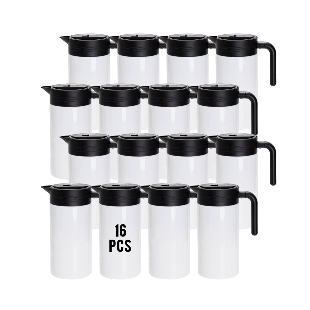 Wholesale 50 OZ 1.5 Liter Sublimation Thermal Insulated Coffee Carafe Pot with Filter White 2 Pack & 12 Pack & 24 Pack