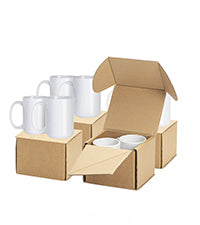 Wholesale 15 OZ Sublimation Blanks Ceramic Coffee Photo Mugs Bulk 24 Pack & 72 Pack & 144 Pack