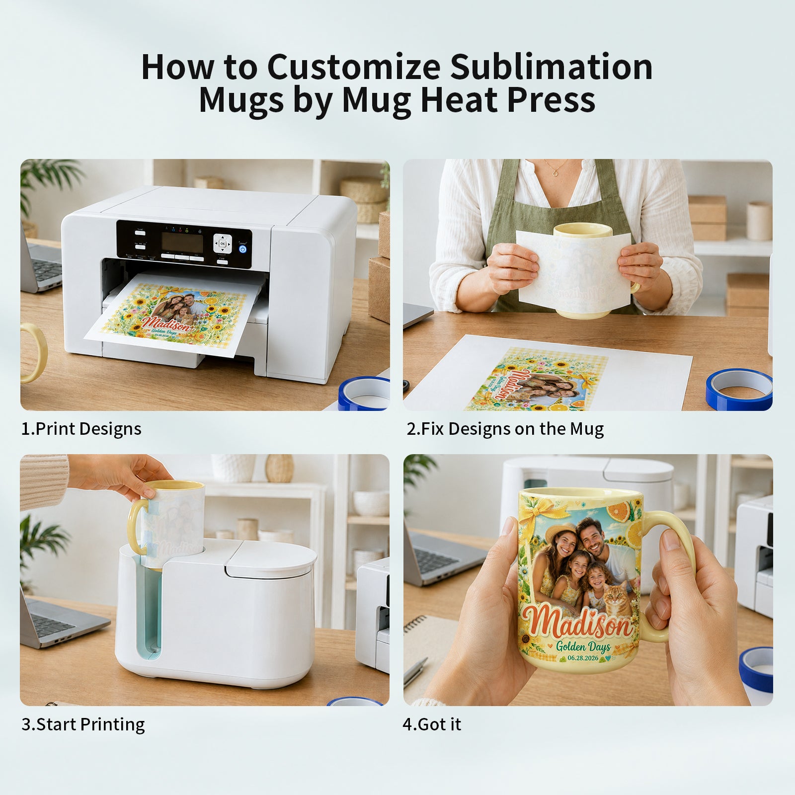 Wholesale 8 Pack Sublimation Mugs 15 OZ Mixed Macaron Colors Ceramic Cups Sublimation Coffee Photo Mug