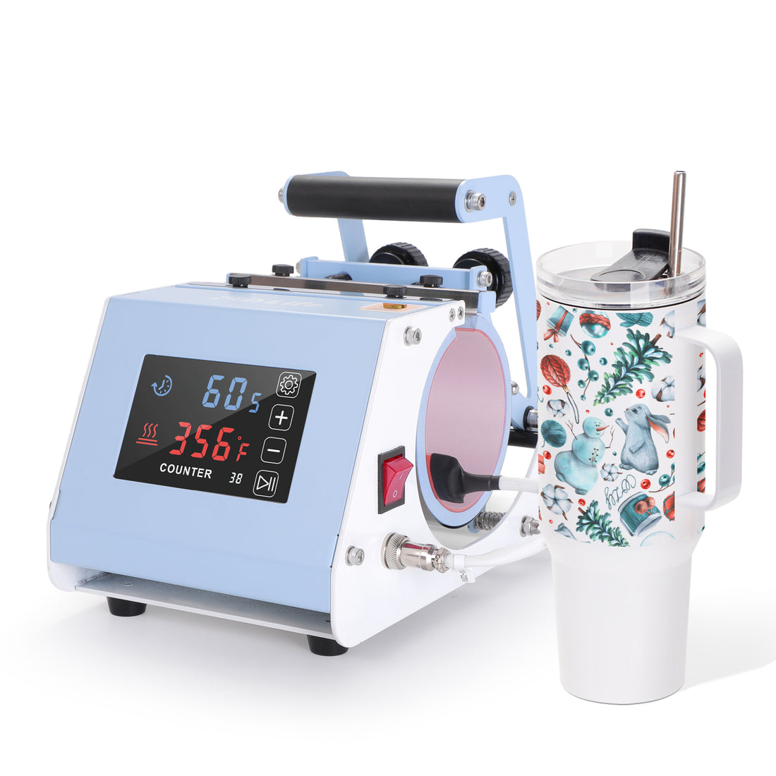 V4.0 110 V Mini Max 40 OZ Tumbler Heat Press Machine Light Blue – PYD LIFE