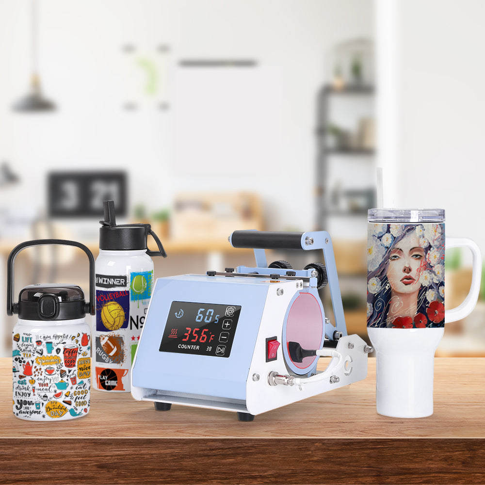 Mini 2 in 1 Tumbler Heat Press V3.0 Pro for 40 oz 30 oz Sublimation Tumblers Printing, Touch Screen Mug Press