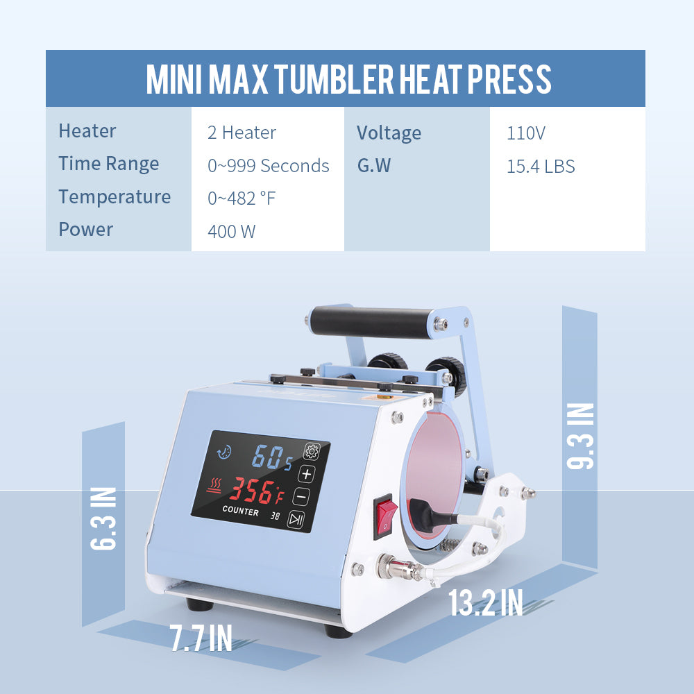 40 oz 30 oz V3.0 Pro 2 in 1 mug press Heat Press Machine Sublimation Starter Benginers Kit Bundle with 20 OZ Sublimation Tumblers,40 OZ Sublimation Tumblers,Sublimation Paper,Cup Tumbler Cradle and Butcher Paper