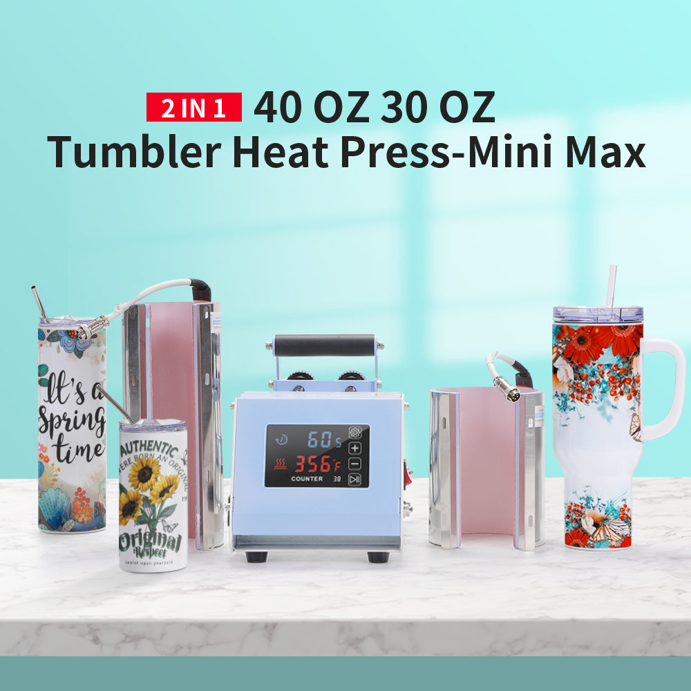 Mini 2 in 1 Tumbler Heat Press V3.0 Pro for 40 oz 30 oz Sublimation Tumblers Printing, Touch Screen Mug Press