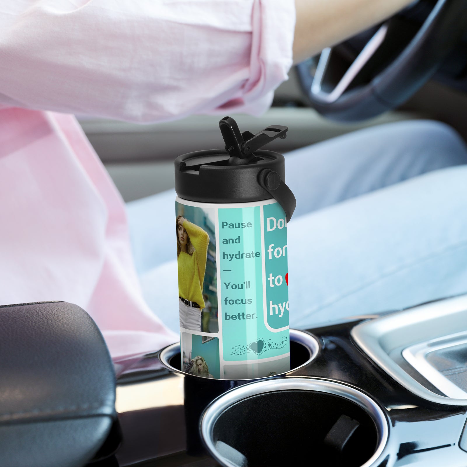 Wholesale 20 OZ 30 OZ Sublimation Straight Kids Tumblers Water Bottles with Flip Straw and Portalbe Handle 2 Pack & 8 Pack & 24 Pack