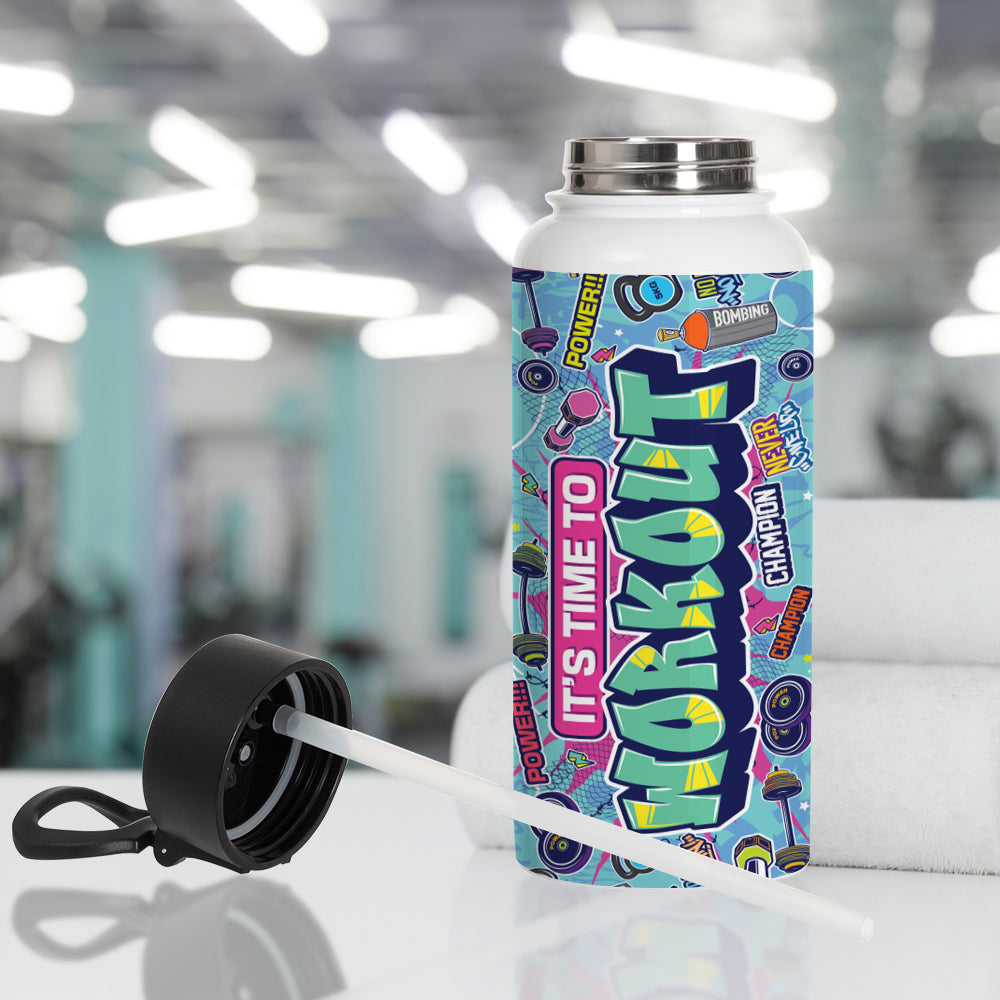 Replacement Sippy Up Plastic Lid with Straw and Handle for 17 OZ 25 OZ 30 OZ,18 OZ 22 OZ 32 OZ Sublimation Sports Water Bottles 6 PCS or 12 PCS