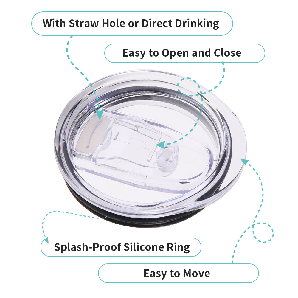 24 Pack Replacement Leakproof Slide Lids Bulk for 16 OZ 20 OZ Sublimation Skinny Tumbler